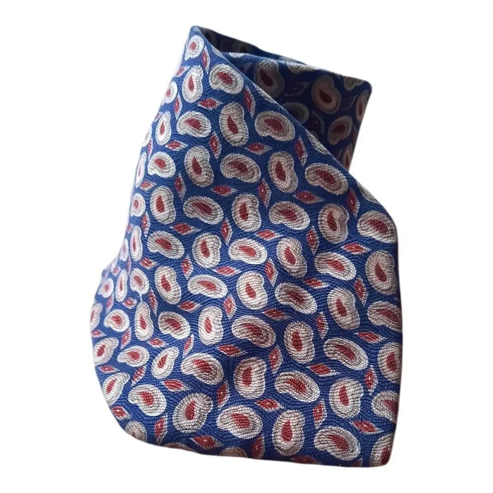 Geoffrey Beene Blue and Red Patterned Tie